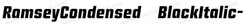 RamseyCondensed BlackItalic字体转换